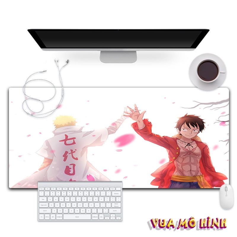 Lót chuột, bàn di chuột cỡ lớn phong cách One Piece kích thước 80x200x2,2cm