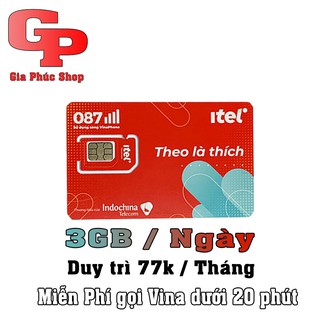 SIM 4G Indo -Telecom gói MAY tặng 90GB DATA mạng Vinaphone GPSCM