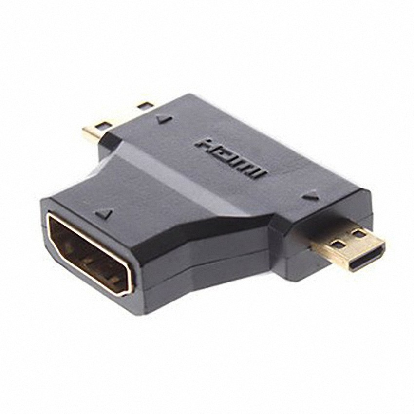Giắc chuyển tín hiệu HDMI đa năng 3 trong 1 (Đen)