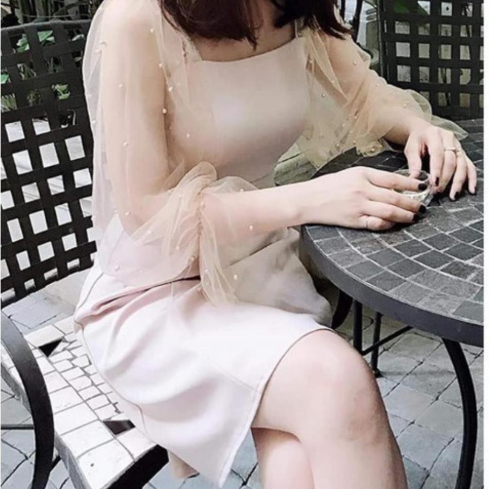 Đầm dự tiệc trắng tay phồng kết hạt siêu xinh | BigBuy360 - bigbuy360.vn