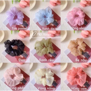 Cột tóc scrunchies voan trong