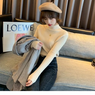 Áo len nữ dài tay cổ lọ sọc vằn thời trang hàn 89