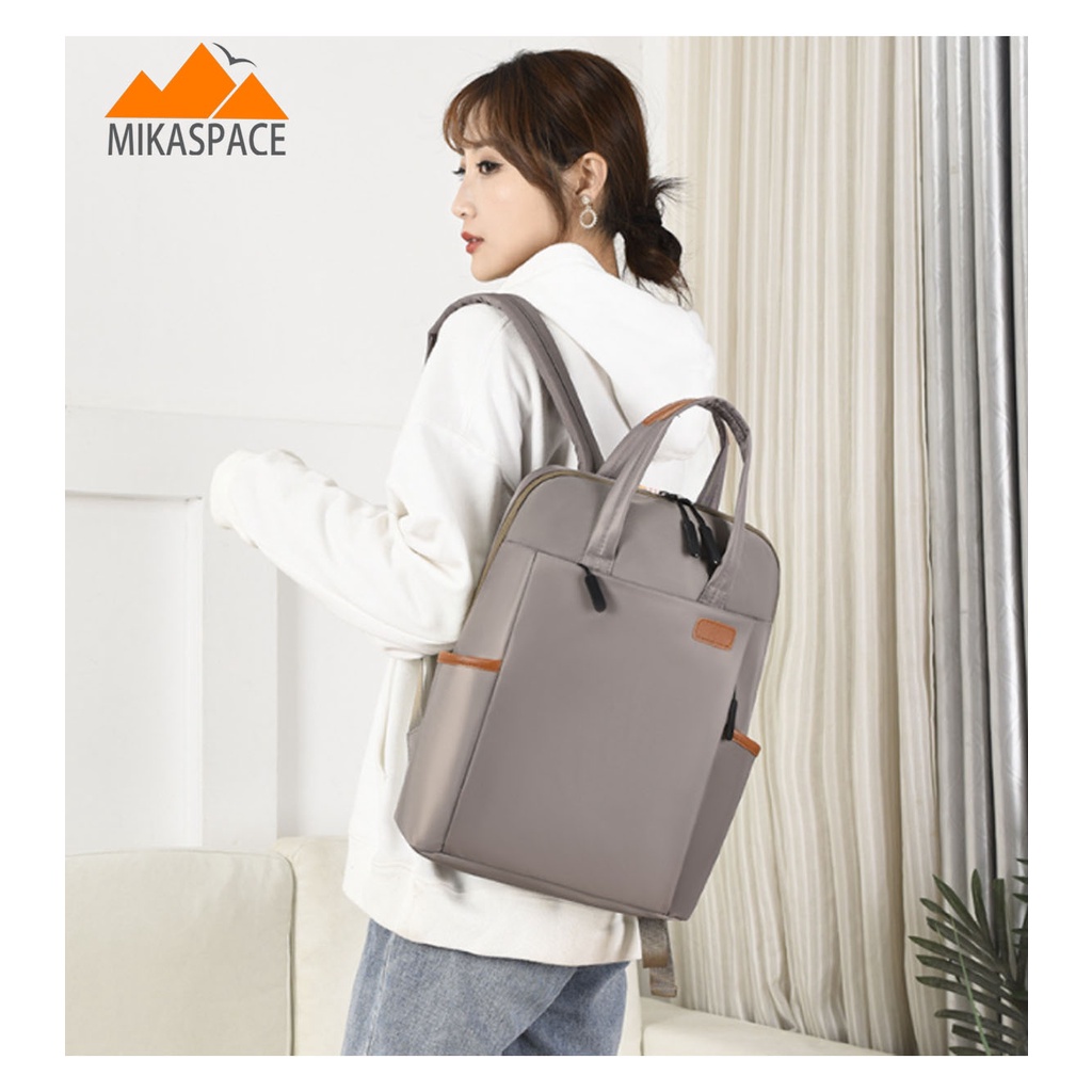 Túi đựng máy tính xách tay 13,4 inch chống thấm nước phong cách Hàn Quốc đơn giản thời trang nam và nữ ba lô đi học của phụ nữ