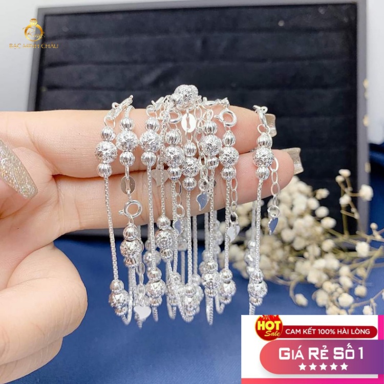 Vòng tay nữ 💥 FREESIZE💥Từ 15cm-18cm , Sản phẩm chắc chắn , bền đẹp , LTBMC0002-Trang sức Bạc Minh Châu cam kết hàng thật