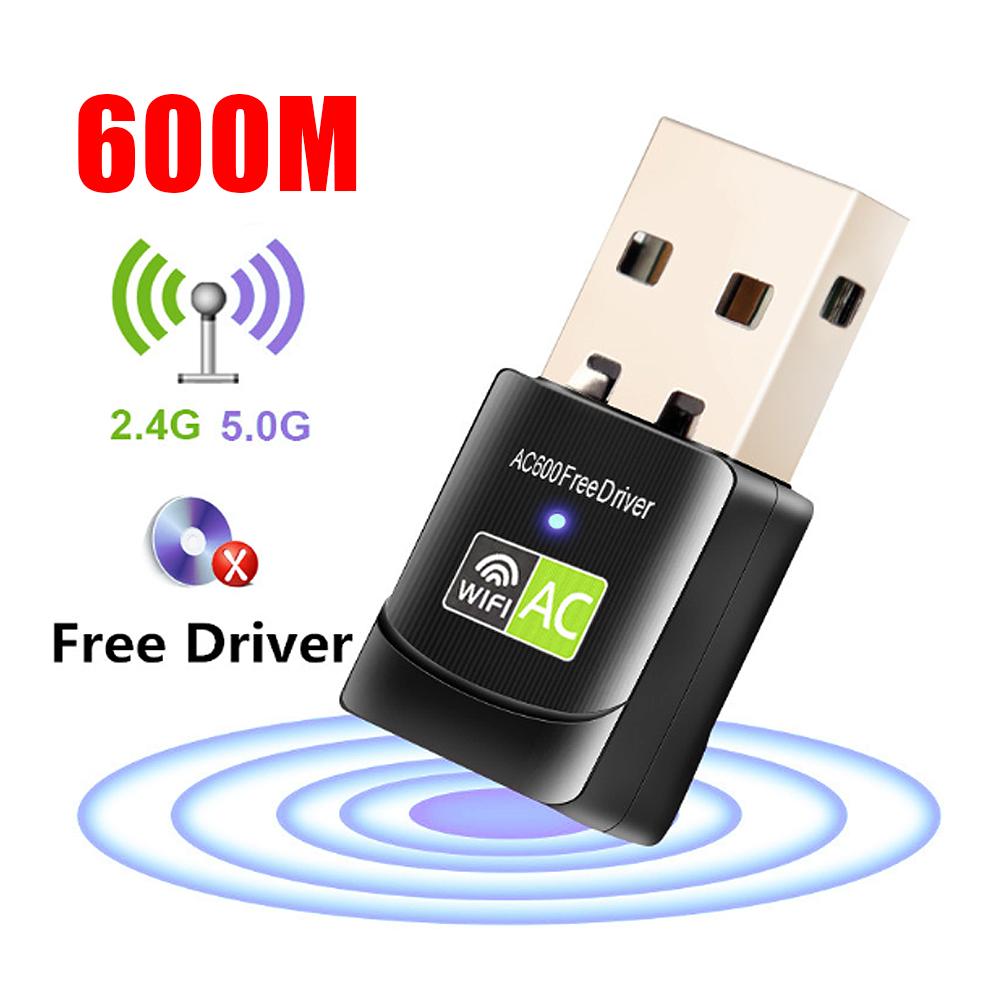 Bộ chuyển đổi Wi-Fi USB Bộ điều hợp Wi-Fi 600Mbps USB Ethernet WiFi Bộ thu WiFi thẻ mạng 2.4G