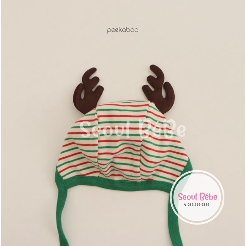 Mũ bông/tuần lộc Chris Peekaboo made in Korea
