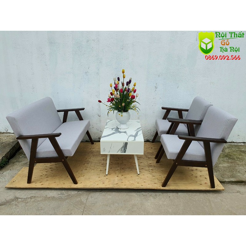 🔴 FREE SHIP 🔴Bộ Bàn Sofa, Ghế Sofa Tay Dẹt Thông Minh Tháo Ráp Tiện Lợi, Dễ Dàng Di Chuyển - Gỗ Hà Nội Furniture