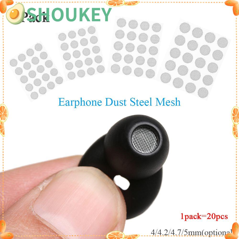 SHOUKEY 20 Pcs/Set Earphones Dust Network Shell Steel Dustproof Mesh 4mm 4.2mm 4.7mm 5mm
