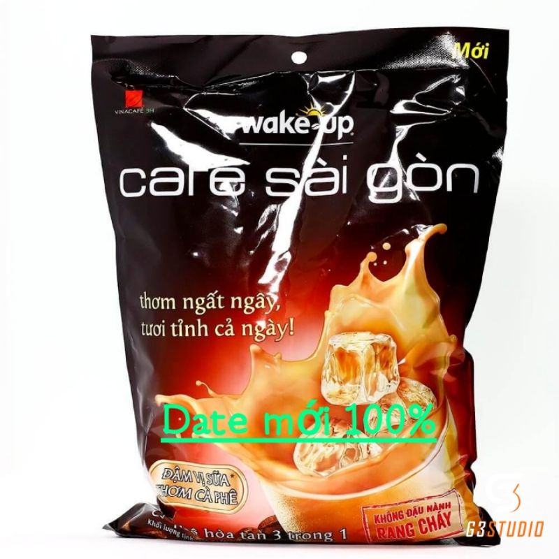 Wake up Cafe Sài Gòn Sữa Đá Thơm Ngon ( 24 gói x 19g) DATE MỚI