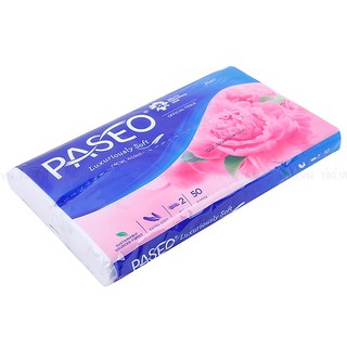 Thùng nguyên 48 gói Khăn Giấy du lịch cao cấp Paseo 50 tờ 2 lớp (có rảnh rút)