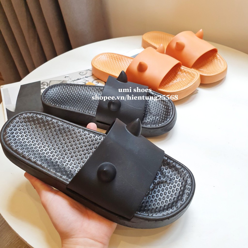 [HOT 2020] Dép nữ đế bằng 2cm Ulzzang sừng cute trend mẫu mới đẹp rửa nước mùa hè [LOẠI 1 ĐẾ DÀY + TẶNG TÚI ZIP] | BigBuy360 - bigbuy360.vn