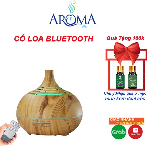Máy Xông Tinh Dầu Có LOA BLUETOOTH Nghe Nhạc Cổ Cao Lưới Sang Trọng | Khuếch tán phun Sương Tinh Dầu Chính Hãng Bền Đẹp