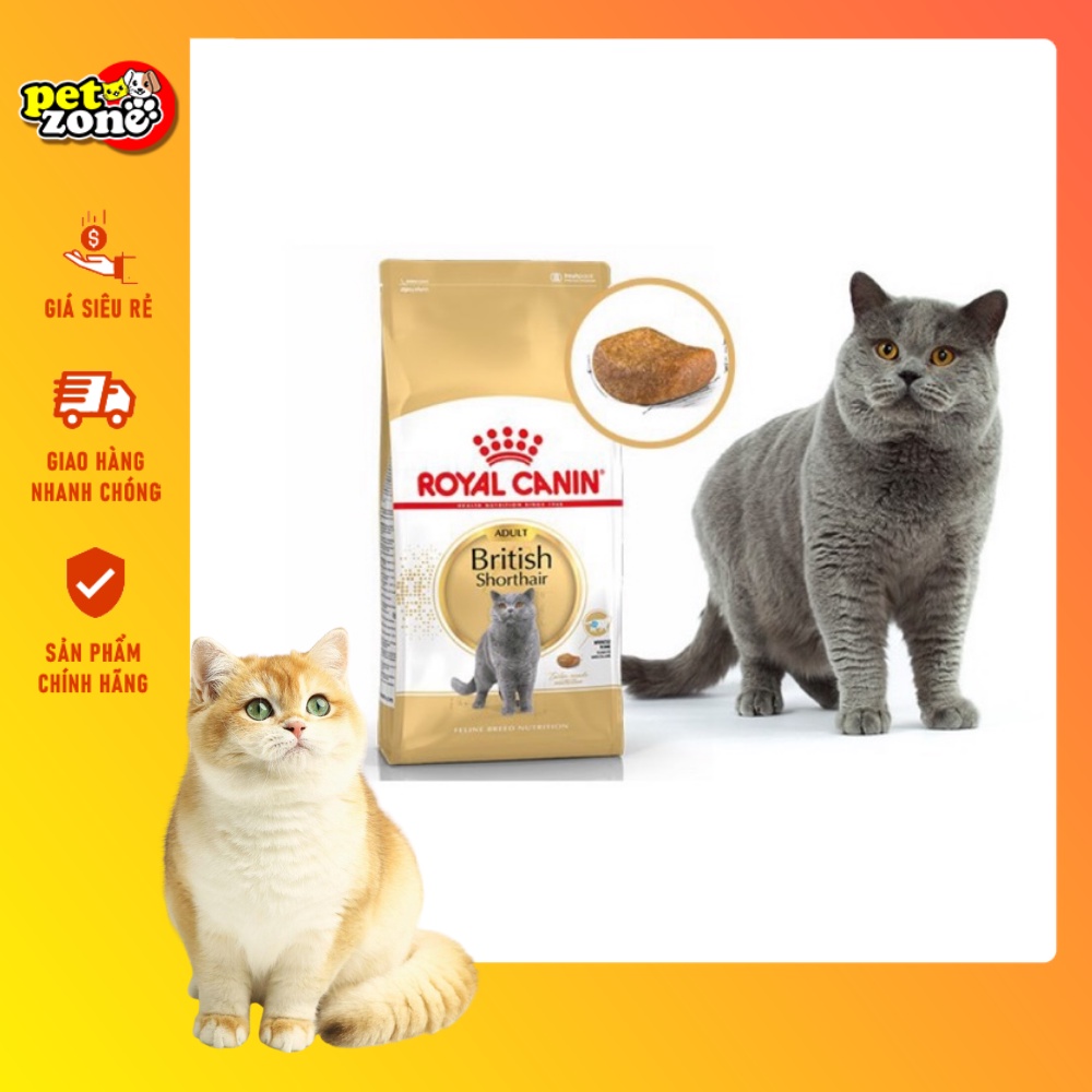Thức ăn hạt cho mèo Anh lông ngắn trưởng thành Royal Canin British Shorthair Adult 400g - 2kg