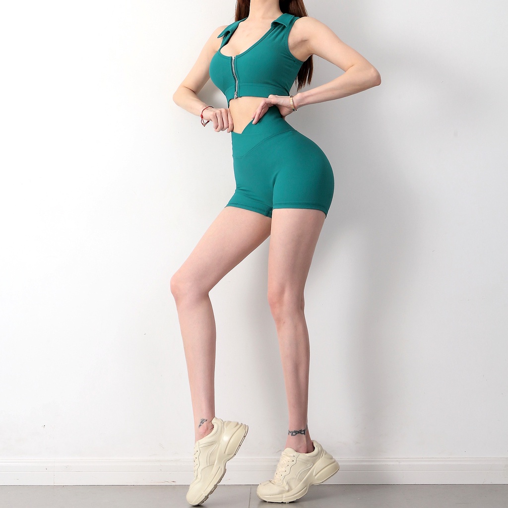 ANRAN Quần Short Thể Thao Màu Nude Thời Trang Tập Yoga / Chạy Bộ Cho Nữ