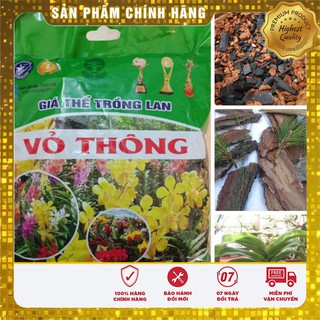 Giá thể VỎ THÔNG trồng lan đã qua xử lý