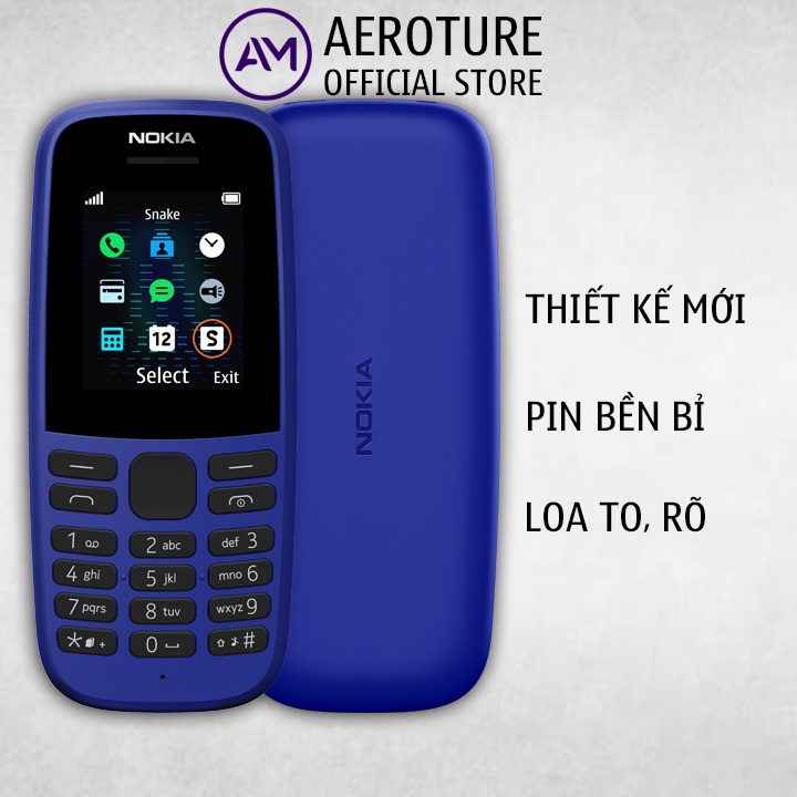 Điện thoại Nokia 105 Dual Sim (2019) thiết kế nhỏ gọn, đẹp mắt