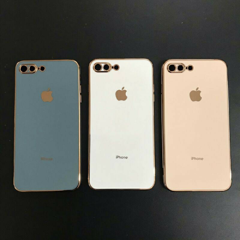 Ốp Lưng iPhone 7/8 Plus/6/6 plus Dẻo Vuông Xi Viền Lên Giả iPhone 12