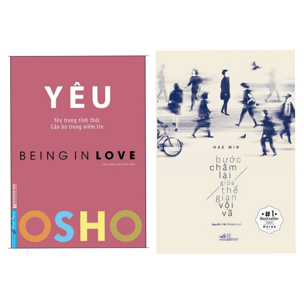 Sách Combo 2q: Bước Chậm Lại Giữa Thế Gian Vội Vã + OSHO Yêu