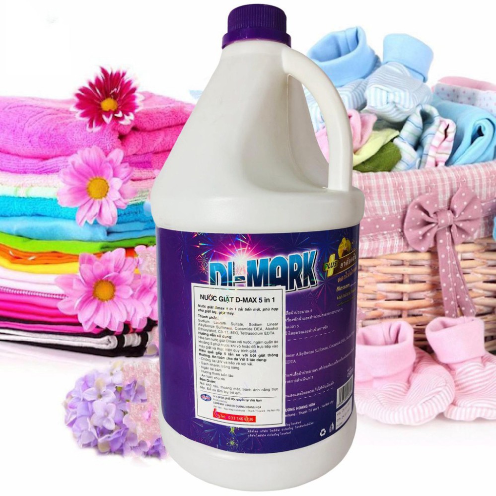 Nước giặt xả Hương Nước Hoa lavender 5 IN 1 - Di-Mark tím 3600ml