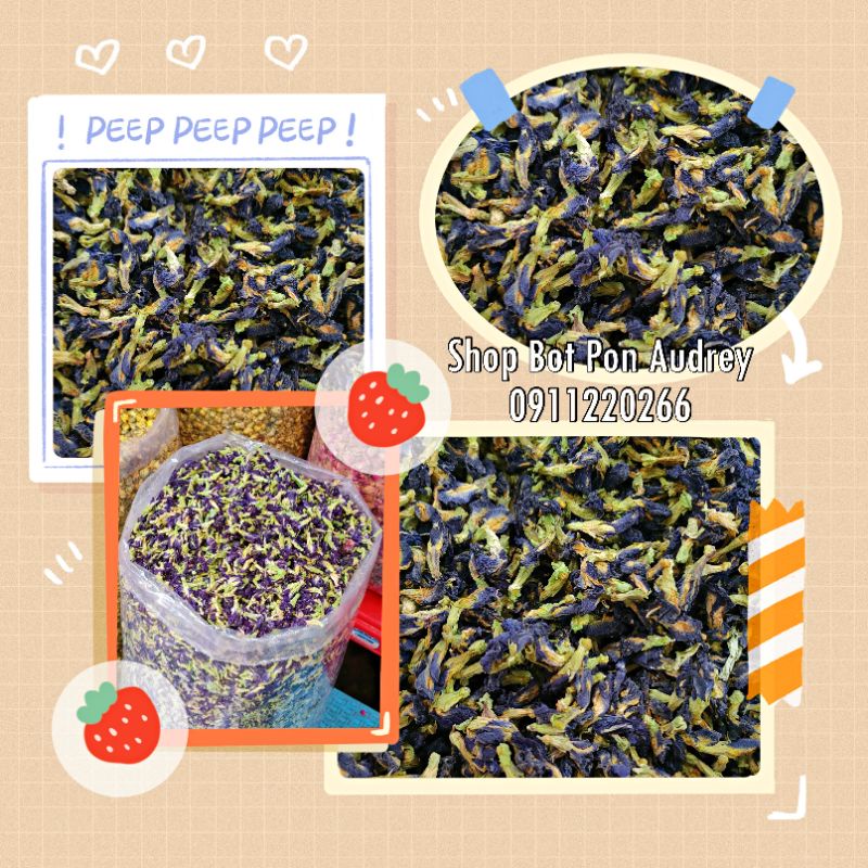 Hoa Đậu Biếc/ Nụ Hoa Hồng/ Hoa Lài (Nhài) Sấy Khô Nguyên Chất