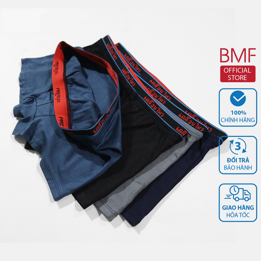 Combo 5 quần lót sịp đùi boxer nam chất liệu vải mềm thấm hút mồ hôi bền đẹp khử mùi