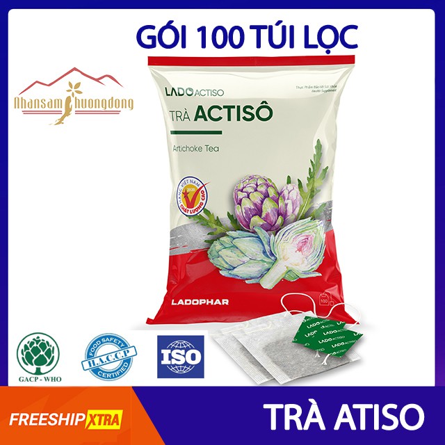 Trà Atiso túi lọc Ladophar 100 gói Đặc Sản Trà Actiso Đà Lạt, món quà sức khỏe từ thiên nhiên Shop Nhân Sâm Phương Đông.