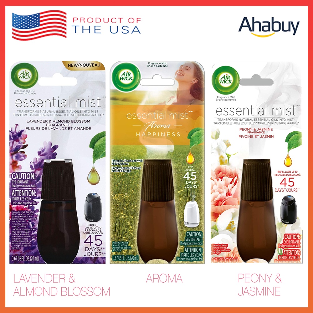Tinh dầu Air Wick Essential Mist thay thế máy khuyếch tán siêu âm chai 20ml