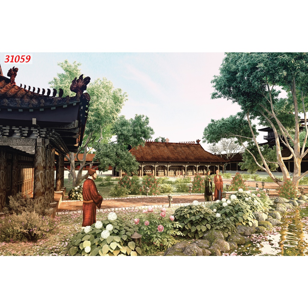 Tranh lụa 3D phong cách Hà Nội xưa siêu thực