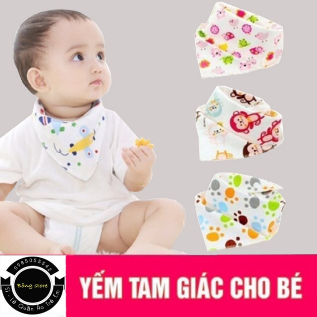 Khăn xô tam giác cúc bấm, hàng 4 lớp bền,đẹp