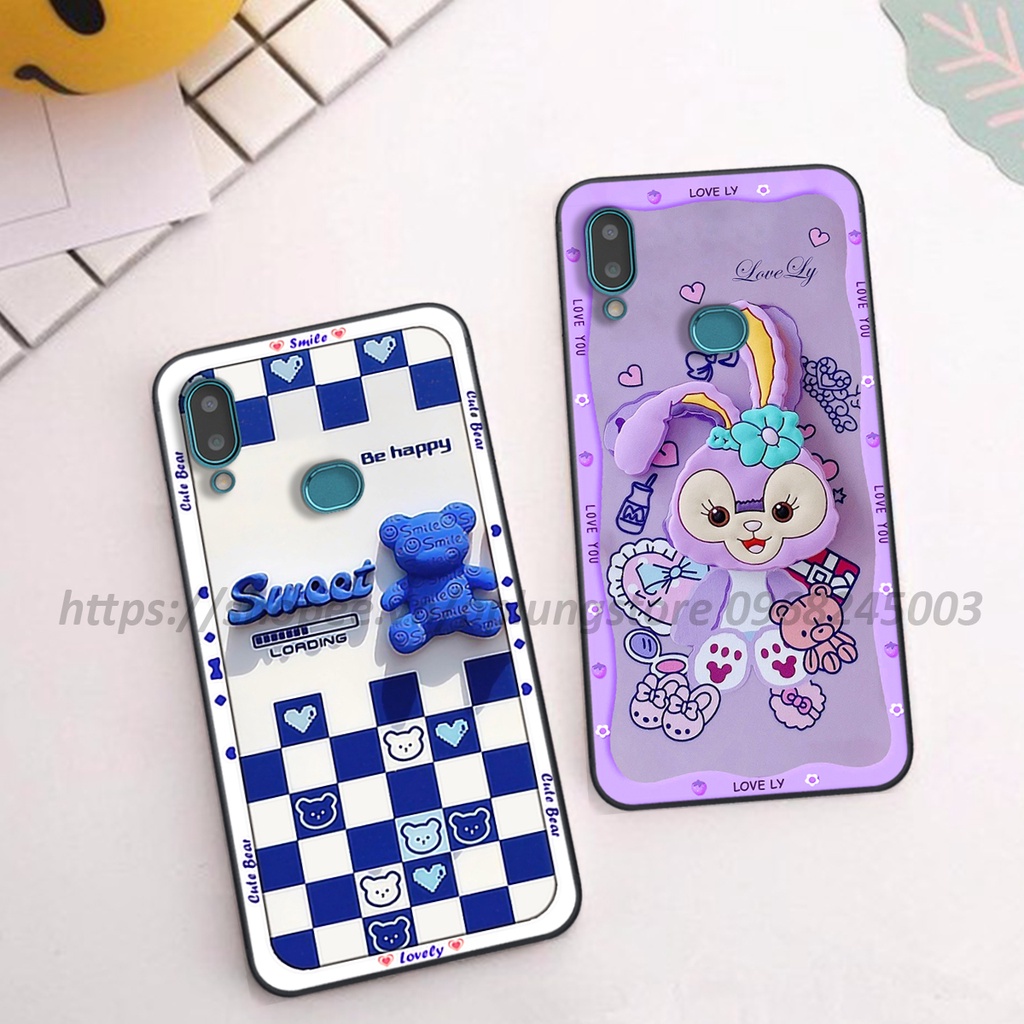 Ốp Samsung A10s in bộ hình 3D gấu cute cool ngầu giả nổi