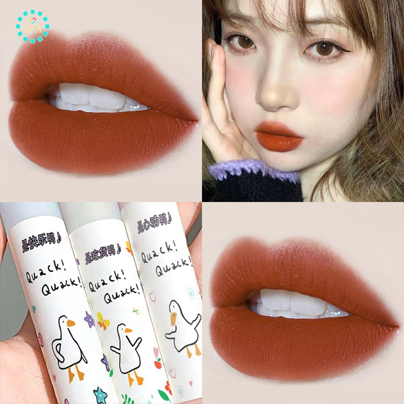 [Hàng mới về] Son kem lì dưỡng ẩm làm đẹp môi lâu phai với 6 màu tùy chọn