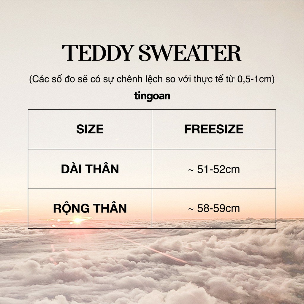 Áo len trễ vai xám tingoan TEDDY SWEATER/GR