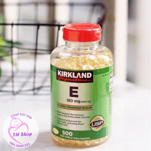 [HÀNG MỸ] Vitamin E 400 Iu 500 Viên Kirkland Của Mỹ - Đẹp Da, Làm Chậm Lão Hóa