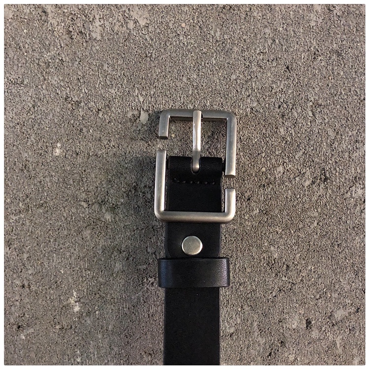 Thắt Lưng Da PU Màu Đen Phong Cách hip hop Cổ Điển Thời Trang Cho Nam Và Nữ