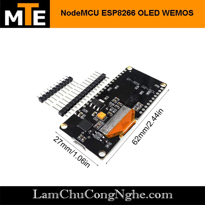 Mạch thu phát wifi wemos ESP8266 tích hợp sẵn màn hình Oled 0.96 inch