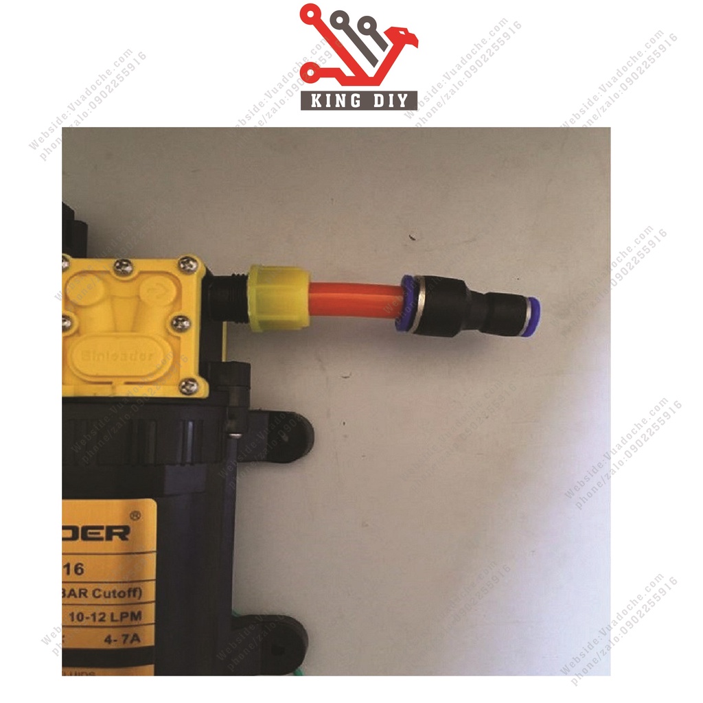 Bộ cút chuyển đổi ren trong 17 ra ống 8mm 10mm 12mm khớp nối nhanh đầu ra máy bơm đôi sinleader 96w