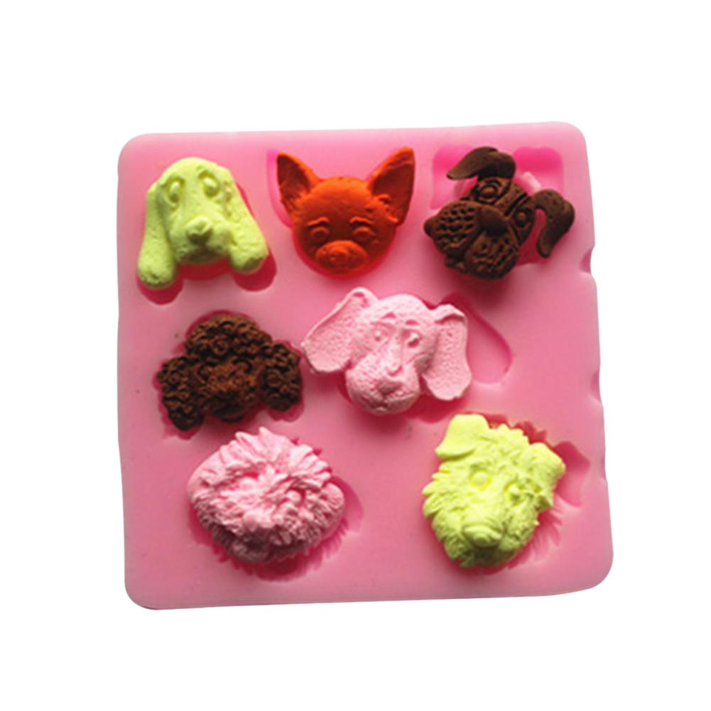 Lion Dog Deer Shape Silicone Fondant Bánh Khuôn Công cụ Trang trí Nấu ăn