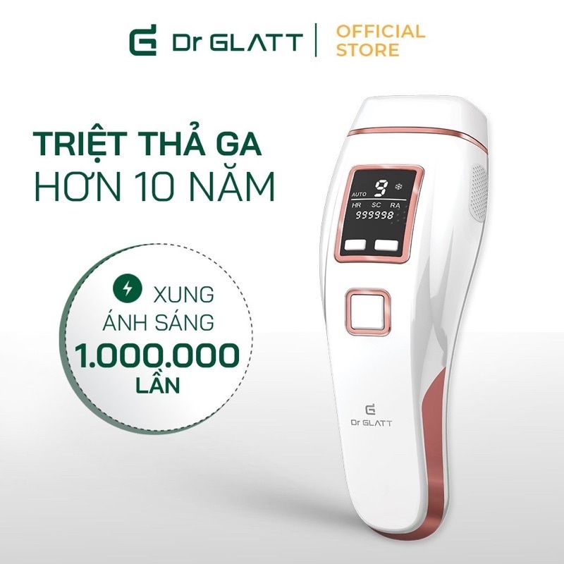 Máy triệt lông DR GLATT IPL PRO, trẻ hoá da, trị mụn, triệt lông an toàn