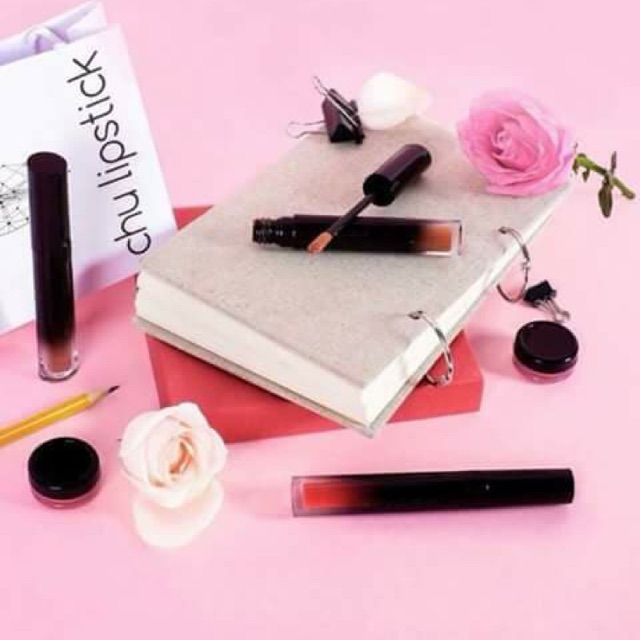 Son chu lipstick siêu lì full màu chính hãng tặng kèm son dưỡng+hộp+phiếu kiểm nghiệm của bộ y tế,,,lên màu bao chuẩn,,,