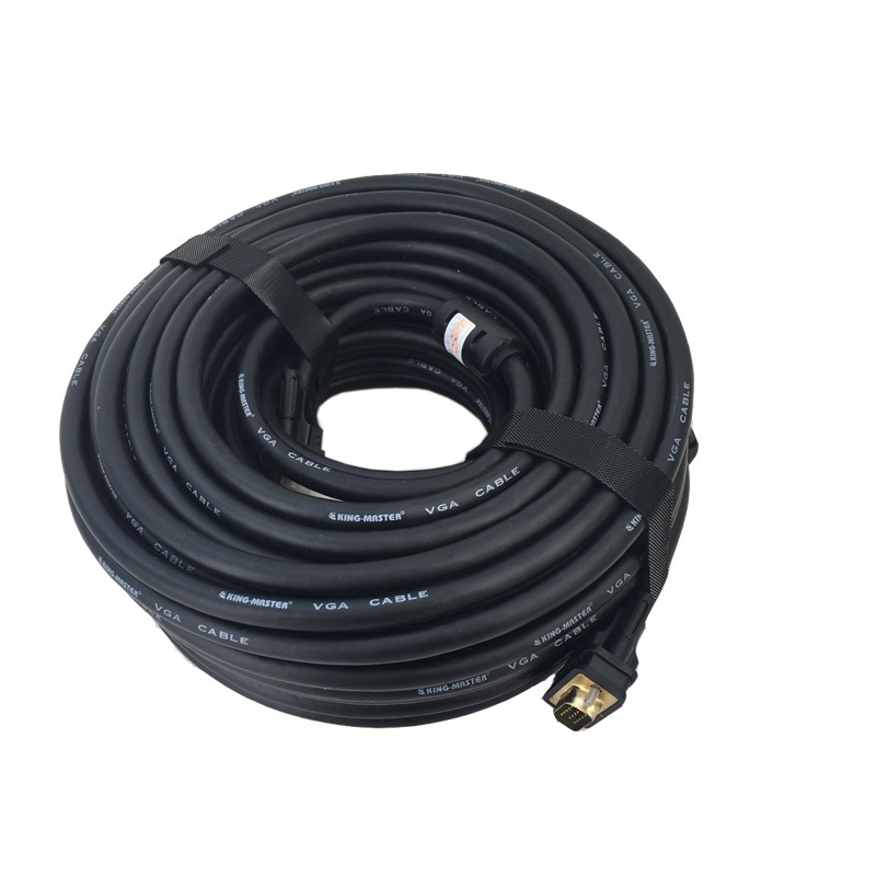 Cáp VGA 25m KingMaster KV607 (3+6) FullHD sắc nét - Hàng chính hãng