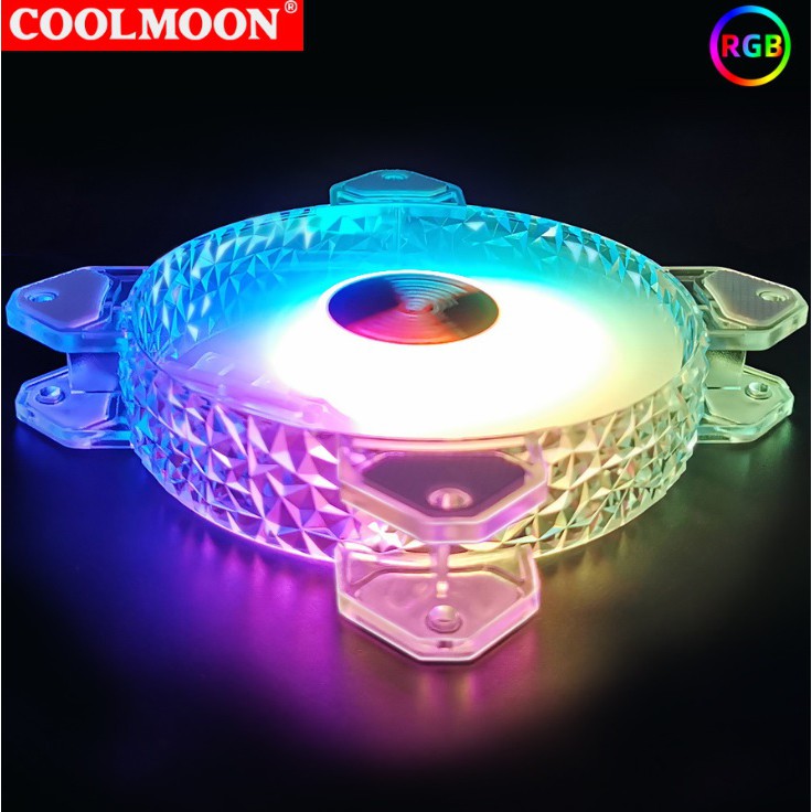 Fan Led RGB Coolmool Kim Cương Mới Nhất Cho Người Đã Có Hub+ Remote Muốn Nâng Cấp Thêm Fan