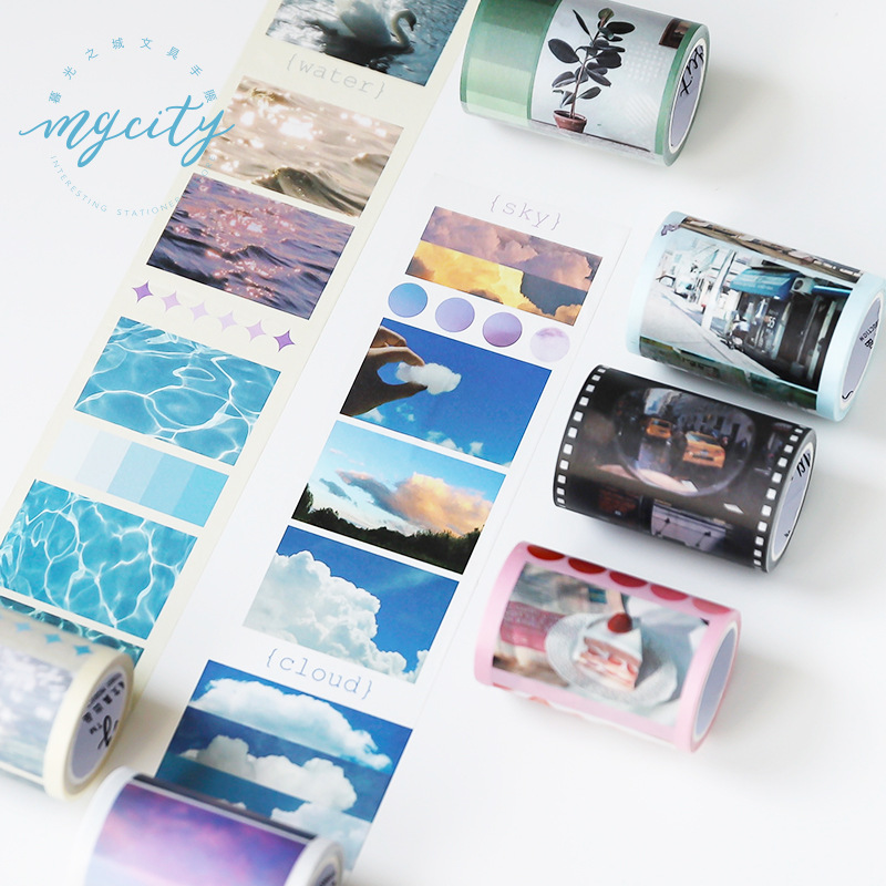 Washi tape khổ lớn, sticker instagram băng dính họa tiết trang trí sổ tay, bullet journal DecorMe