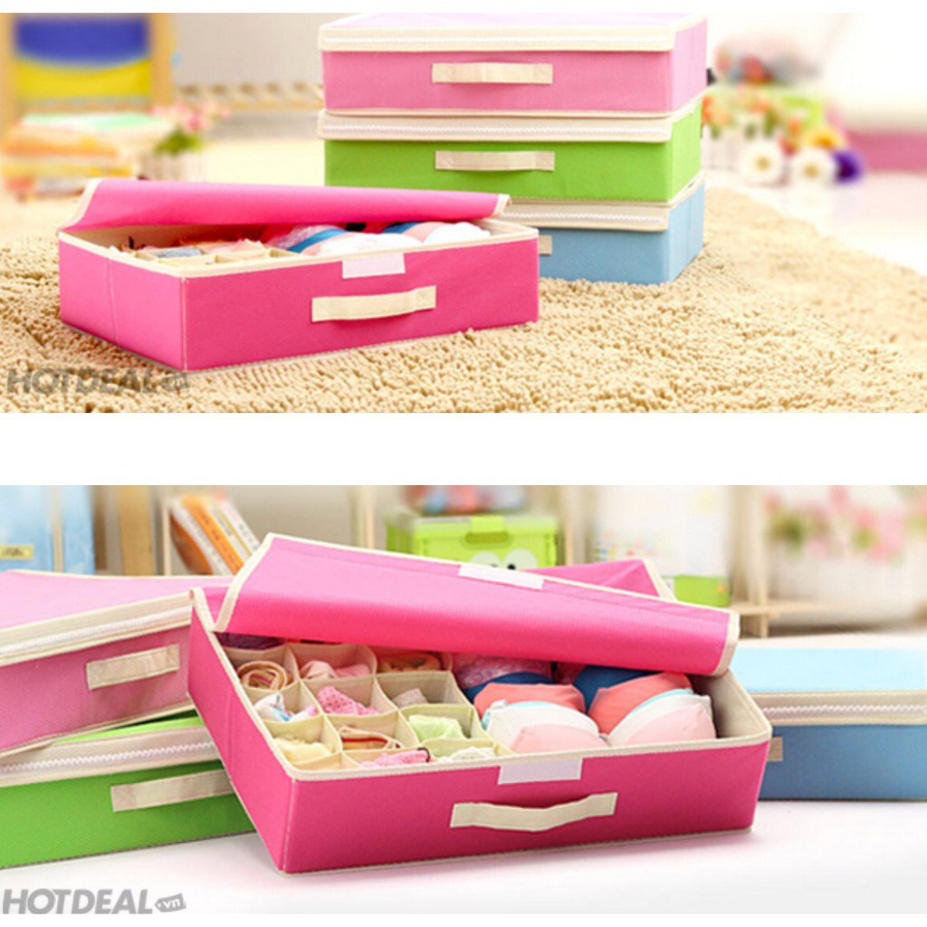 Hộp đựng đồ lót 16 ngăn có nắp tiện dụng cho Phụ nữ Việt