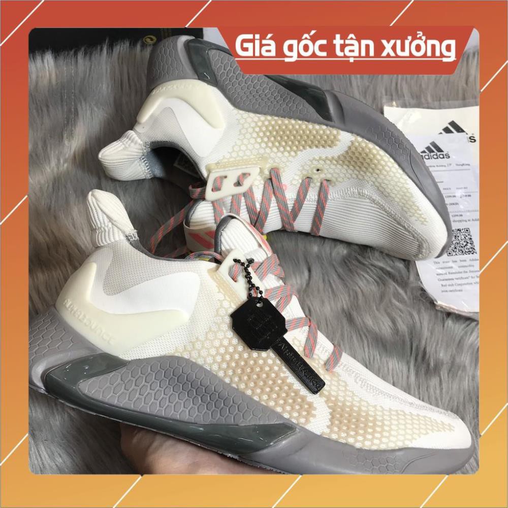 [FreeShip+Giá Hủy Diệt] Giầy Alphabounce xịn sò Full phụ kiện, Giày thể thao nam nữ Sneaker Alphabounce 2020 sữa đế nâu