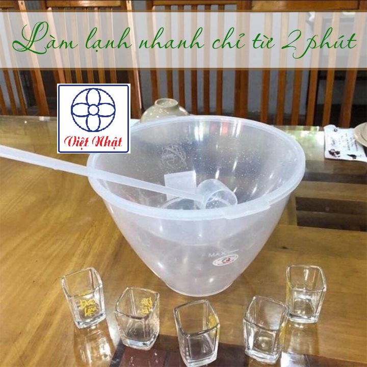 Bát ướp lạnh rượu Lifevn làm mát tặng kèm gáo múc Dụng cụ ướp lạnh rượu