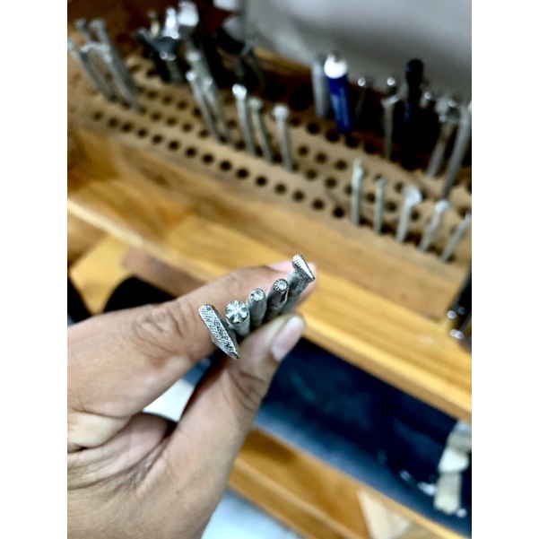 Bộ combo  cây dụng cụ điêu khắc da bò hàng cũ made in USA