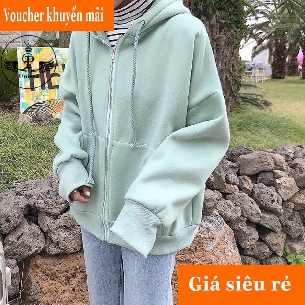 [PHUOHA99K] Áo Khoác Nỉ Trơn Form Rộng Unisex , Áo Hoodie Trơn Form Rộng Dây Kéo ( kèm ảnh ,video thật shop tự quay )