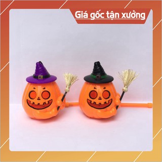 (Halloween) Đèn bí chổi nhạc đèn cầm tay Halloween