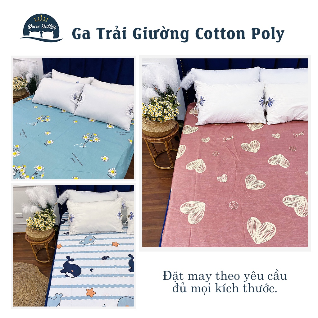 Ga Trải Giường Cotton Poly, Ga Nệm Drap Giường Đủ Size Đủ Màu