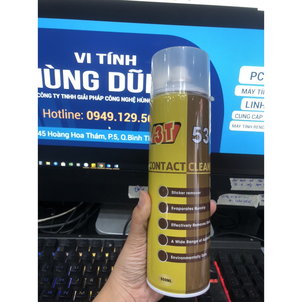 Dung dịch 3T - 530 vệ sinh keo linh kiện điện thoại, máy tính, thiết bị điện tử